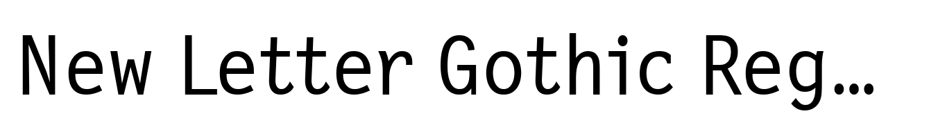 New Letter Gothic Regular